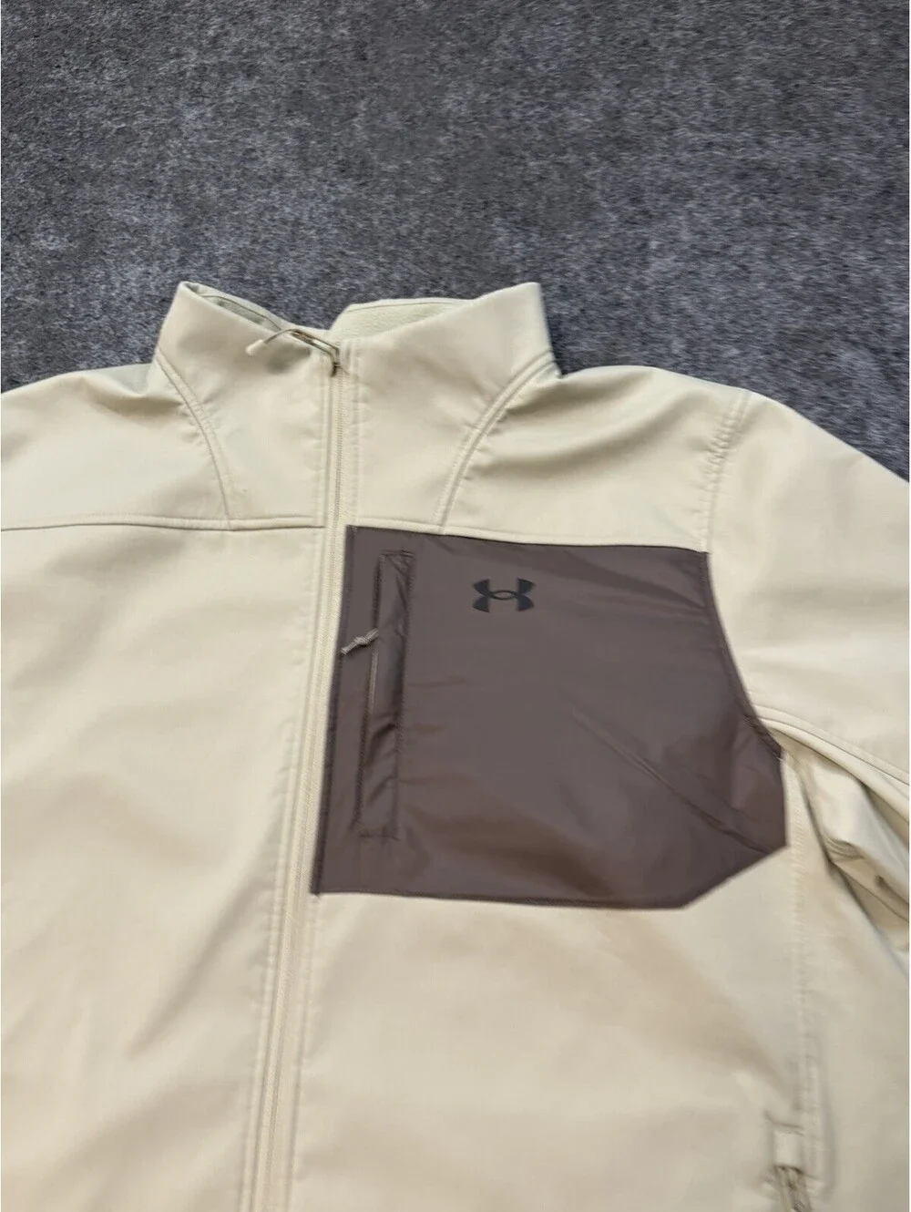 Under Armour ColdGear Infrared Softshell Jacket Men’s XXL Tan Full Zip Coat